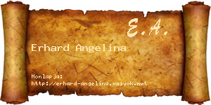 Erhard Angelina névjegykártya